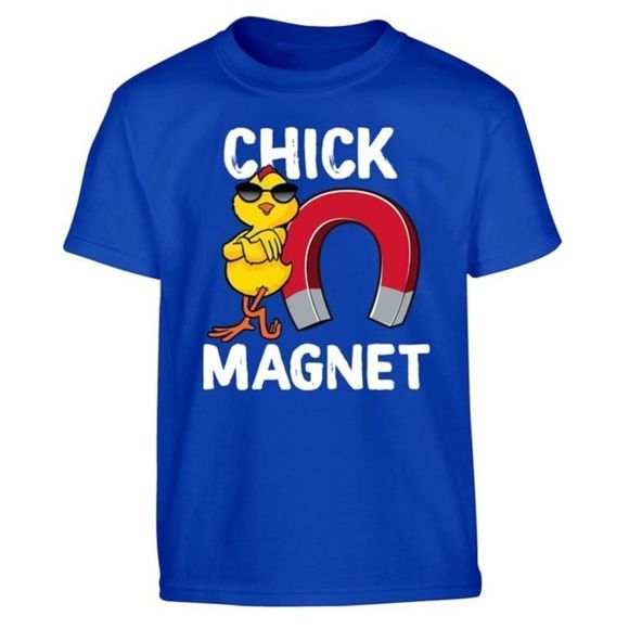 Chick Magnet 4t boys Tshirt blue